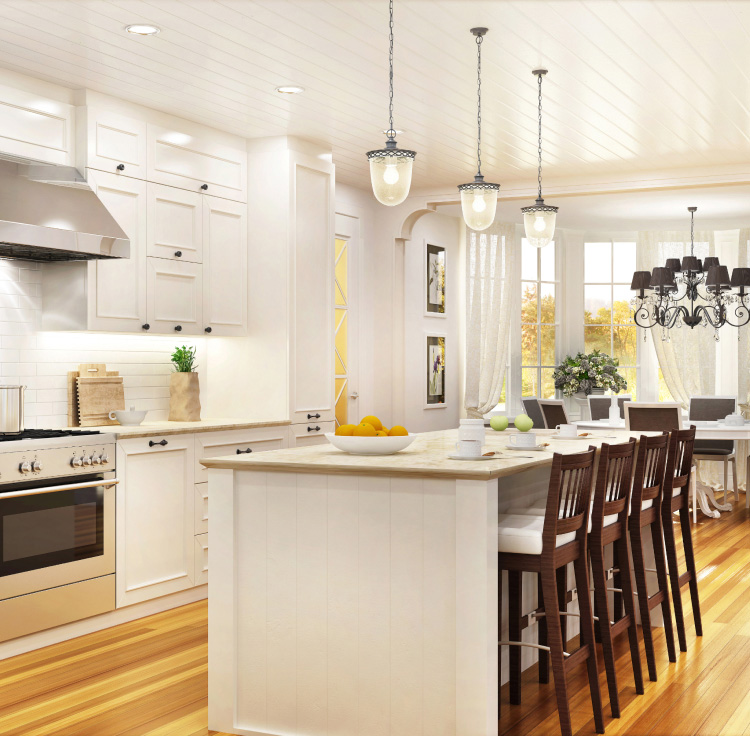 A kitchen remodel funded from a cash out refinance in Orland Park, IL