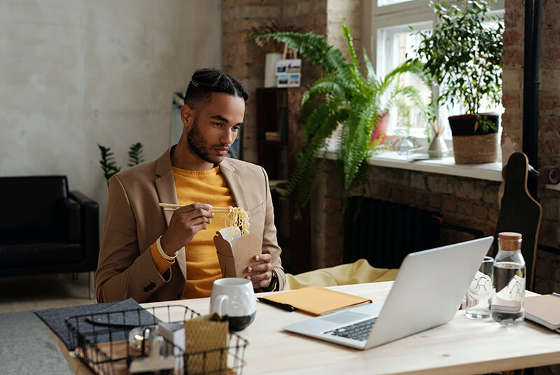 Young homeowner browsing current homes for sale