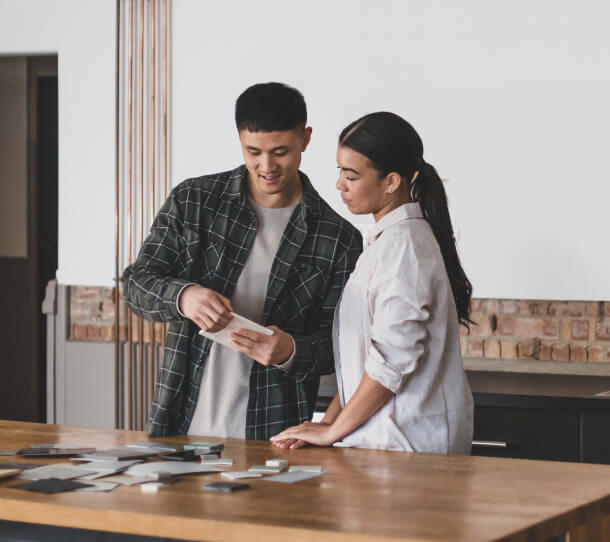 Homeowners planning renovations for their home