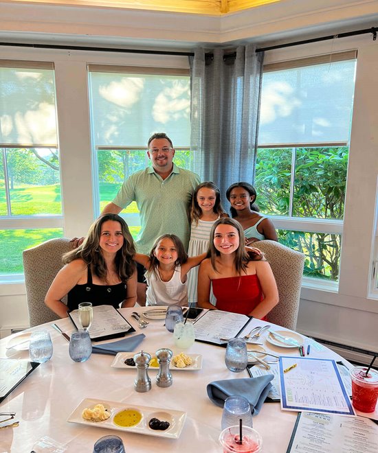 Eric Brooks meeting with his family