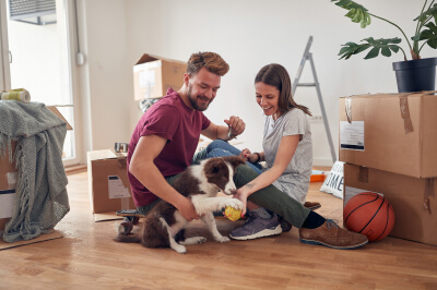 A couple speaking on how to finance their home purchase