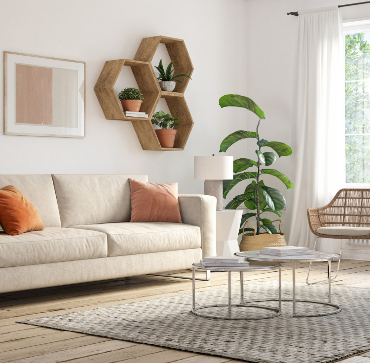 The living room of a homeowner who worked with local loan officers in Killeen, TX